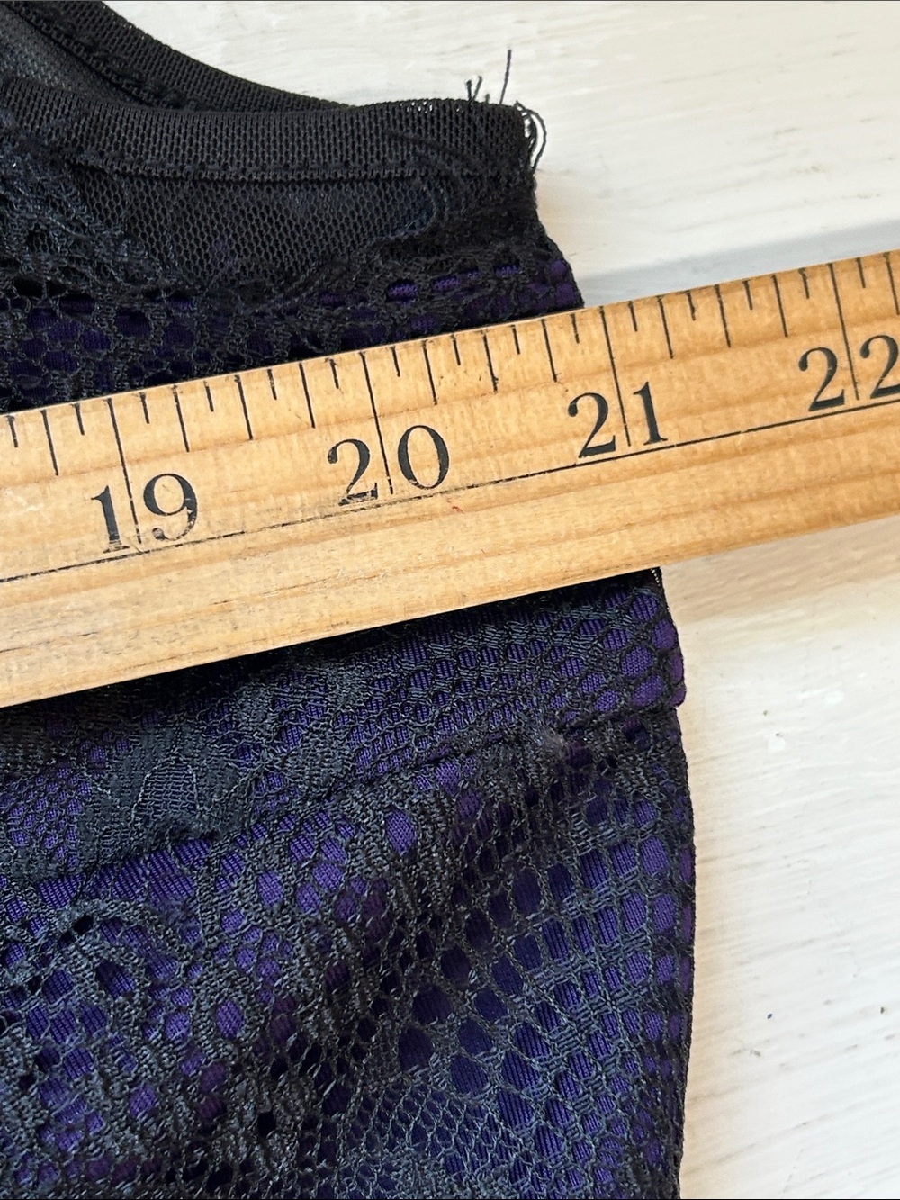 Ricki’s Black Purple Whimsigoth Lace Overlay Dress Size 16 Mesh Party Dress - Picture 7 of 9